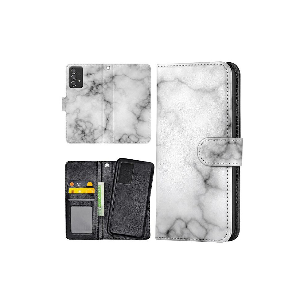 Compatible With Samsung Galaxy A52/A52s 5G - Wallet Case/Case Marble Multicolour 9395123542867