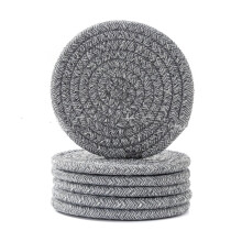Cterwk6 pezzi sottobicchieri, set di sottobicchieri in cotone intrecciato per decorazione domestica, protezione del tavolo, adatti a vari tipi di
