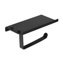 Suporte para Papel Higiênico VIFERR, Suporte de Parede para Papel Higiênico, Prateleira de Alumínio para Celular, Preto