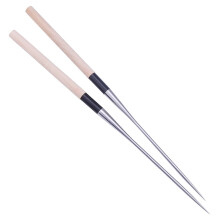 Palillos para sashimi, chapados en metal, decoración retro, hogar, prácticos, acero inoxidable, portátiles, para viajes.