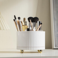 Liquidation de décorations pour la Saint-Valentin, cylindre de rangement pour pinceaux de maquillage, seau de bureau rotatif pour coiffeuse,