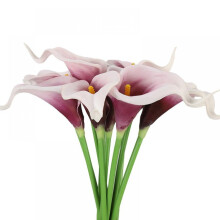 20 künstliche weiße Calla-Lilien-Blumen, künstliche Latexblumen für Hochzeitssträuße, realistische Haptik, Dekoration für Zuhause, Hochzeit