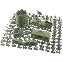 100pcs Military Soldier Model Toy Set, Plastic Military Toy Soldier