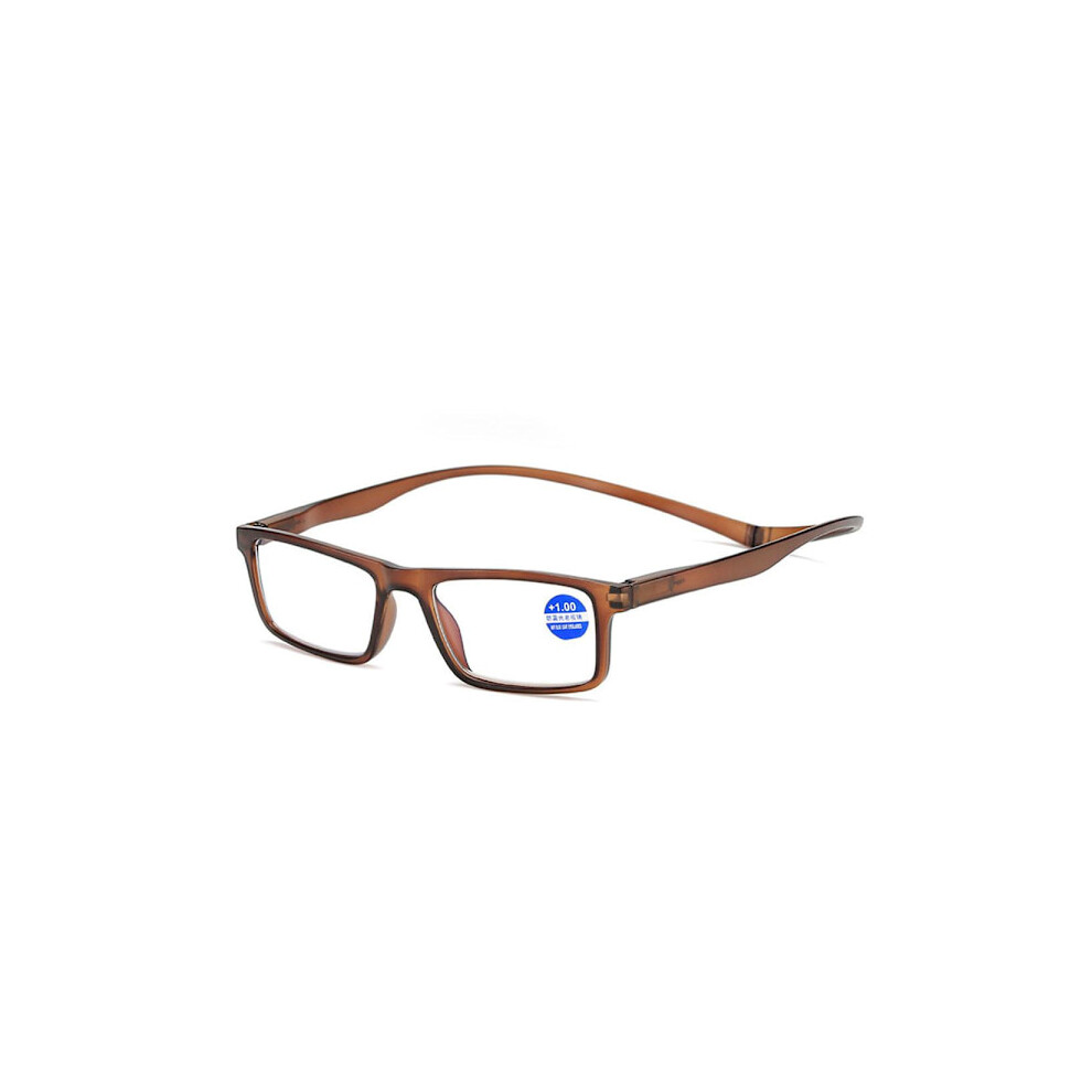 Smooth Reading Glasses with Strength (+1.0 - +4.0) Brown 4.0