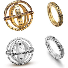 Spinner Relief Toy, Manual Anti-stress Finger Toy, Stylish Spinner Ring For Stress Relief And Anxiety, Gold/White