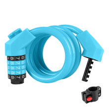 wanglin Scooter Security Cable, Resettable 5-Digit Combination Bike Lock with Mounting Bracket, Anti-Theft Cable Lock Compatible with Cycling Top