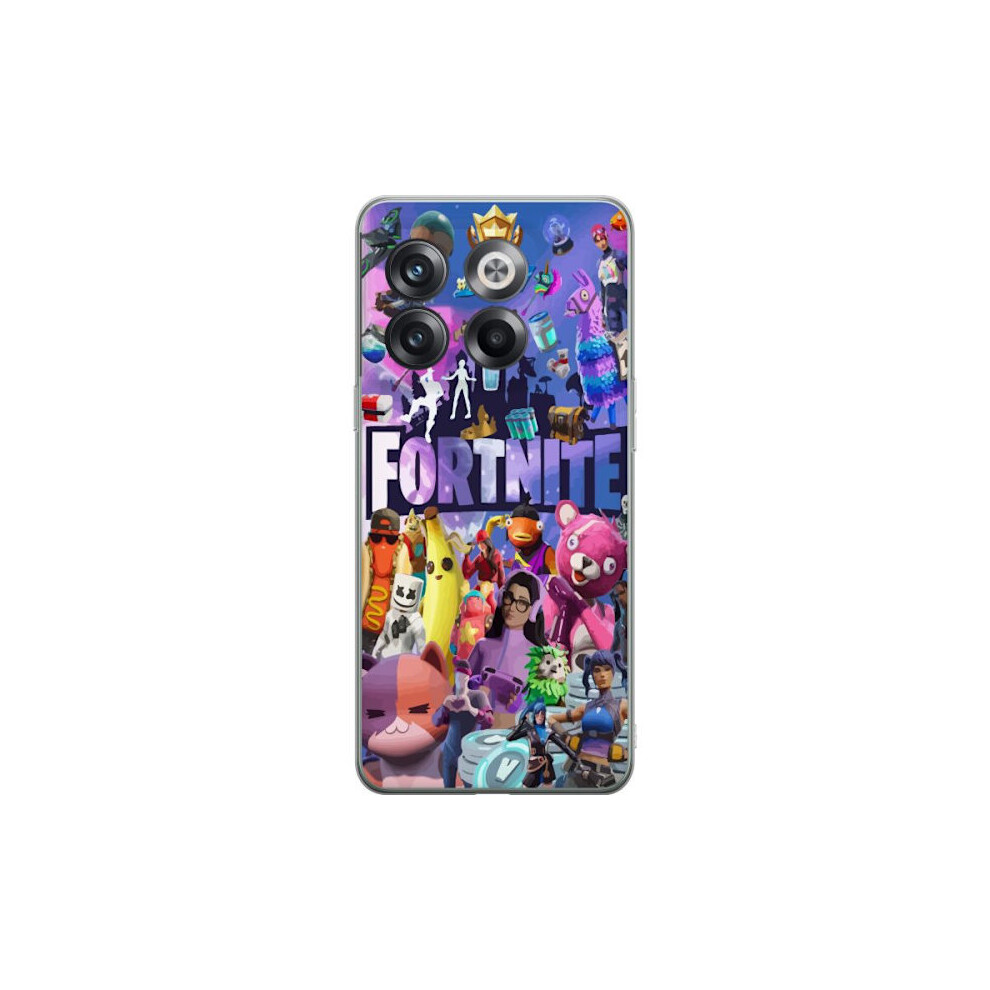 Compatible With Oneplus 10T Transparent Case Fortnite Characters Game Motifs Icons Gaming Design Popular Battle Royale Kids Game Characters Motifs 9395123642703