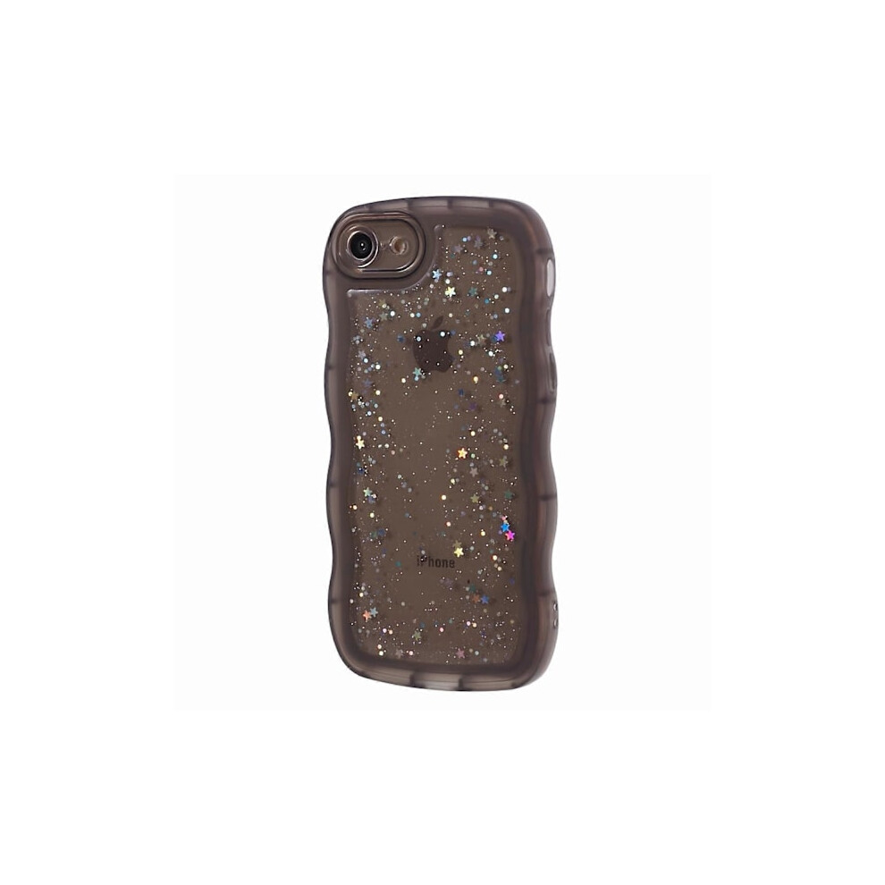 Jtw Series Case For Compatible With Iphone 7/8/Se (2020)/Se (2022) Glitter Stars Wavy Edge Tpu Protection Multicolor Style A Black 9395123642826