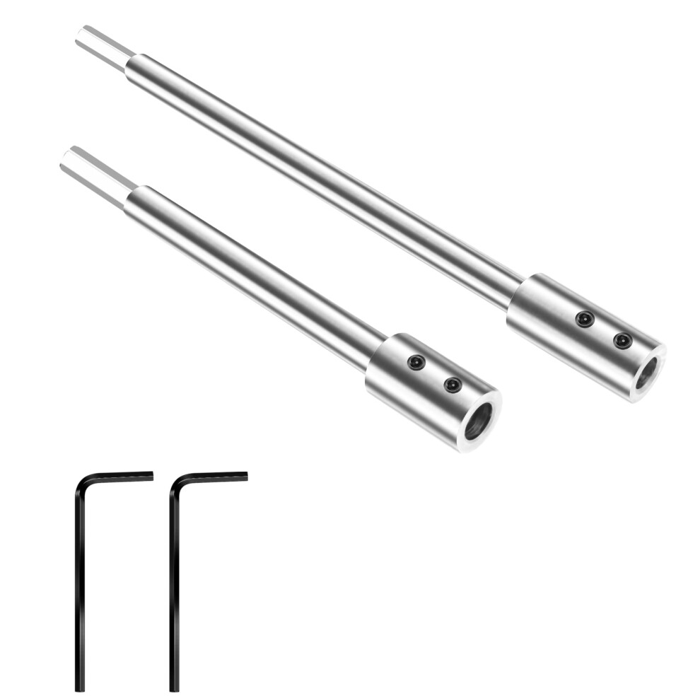 Aevxkhi 2Pcs Forstner Bit Extension, 169Mm & 254Mm Long Steel Rods With 2 Wrenches Compatible With Forstner Drill Bits 9395123642963