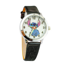 Dětské hodinky Lilo & Stitch, quartzové, dětské, ležérní, kreslené, náramkové hodinky, dárky k narozeninám, černé