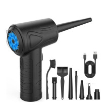 Compressed Air Duster for Computer Keyboard 51000 RPM USB Charging Electric Cordless Car Cleaner Wireless Air Blower