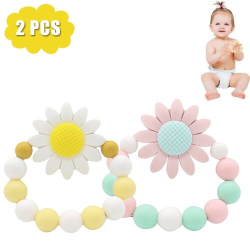 HAOAN Baby Teether Baby Teether Παιχνίδια οδοντοφυΐας σιλικόνης για βρέφη με καταπραϋντικό