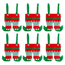 Lot de 6 sachets à bonbons de Noël en tissu non tissé
