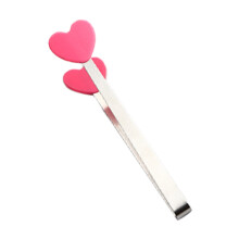 Poaug Food Clips Uitverkoop Hartvormige IJsclip Roestvrijstalen Mini Voedselclip Voedselclip Suikerklontjesclip in de Aanbieding Keuken Roze