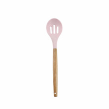 Conjunto de espátulas de madeira para cozinhar, utensílios de cozinha em teca natural, incluindo espátula para virar, espátula vazada, espátula