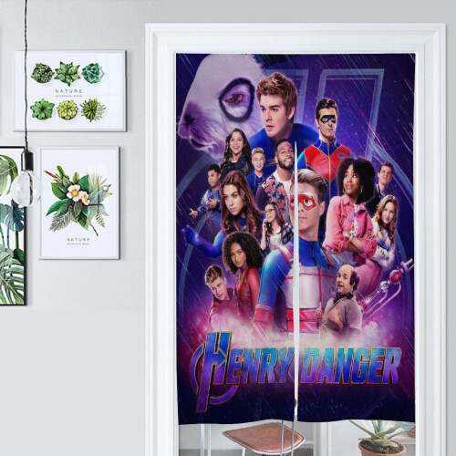Κουρτίνα πόρτας Henry Danger, ταπετσαρία κουρτίνας πόρτας συσκότισης 34x57 ιντσών, 2