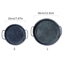 2 bandejas de metal con asa, bandejas rústicas galvanizadas para mesa de centro, centro de mesa decorativo para el hogar, 11.8/7.9 pulgadas