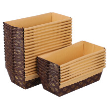 Eease 25pcs Paper Bread Loaf Pan Disposable Bakery Pastry Pans for Quick Bread