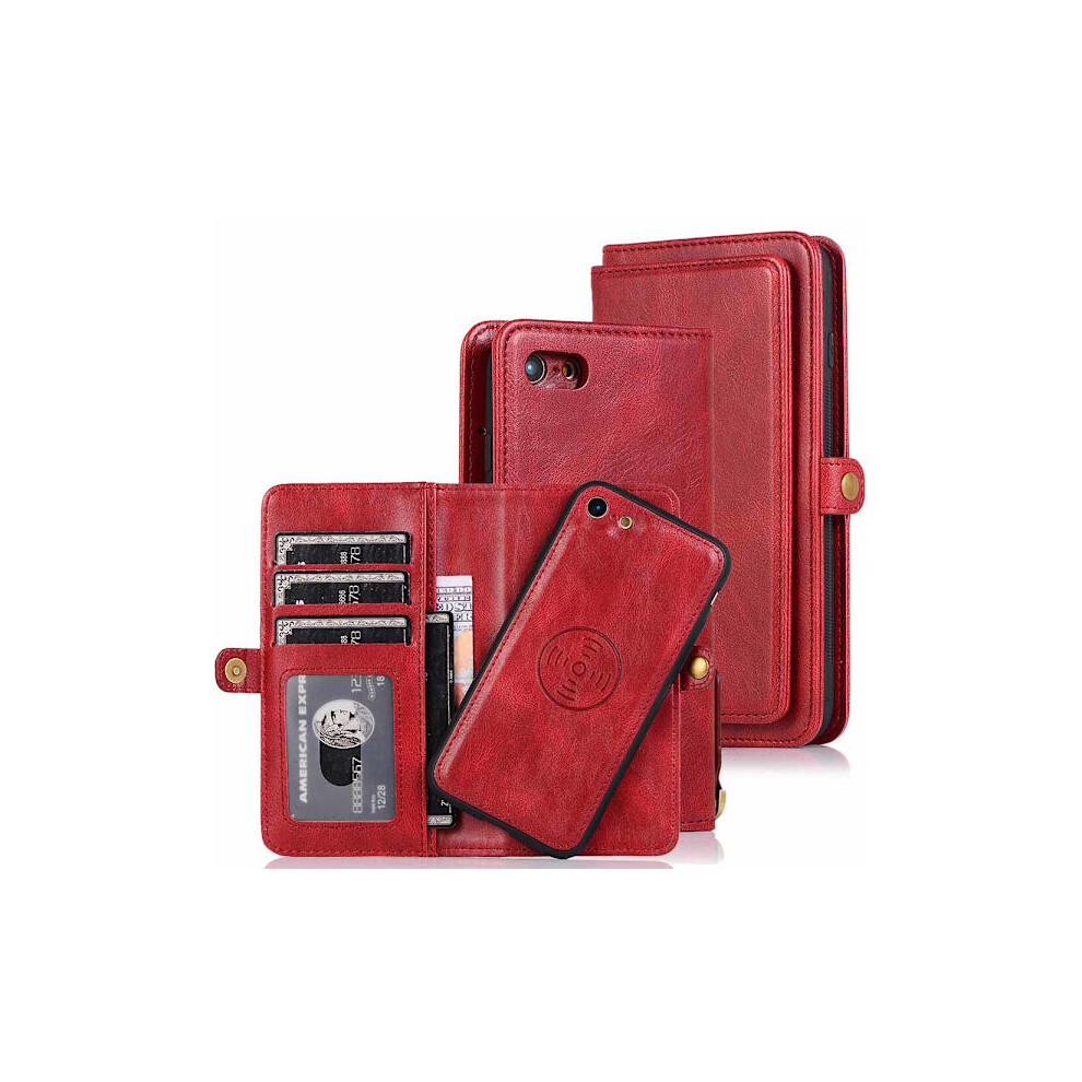 Double Wallet Case - Compatible With Iphone Se 2022 Red 9395123749655