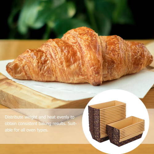 Eease 25pcs Paper Bread Loaf Pan Disposable Bakery Pastry Pans for Quick Bread 1