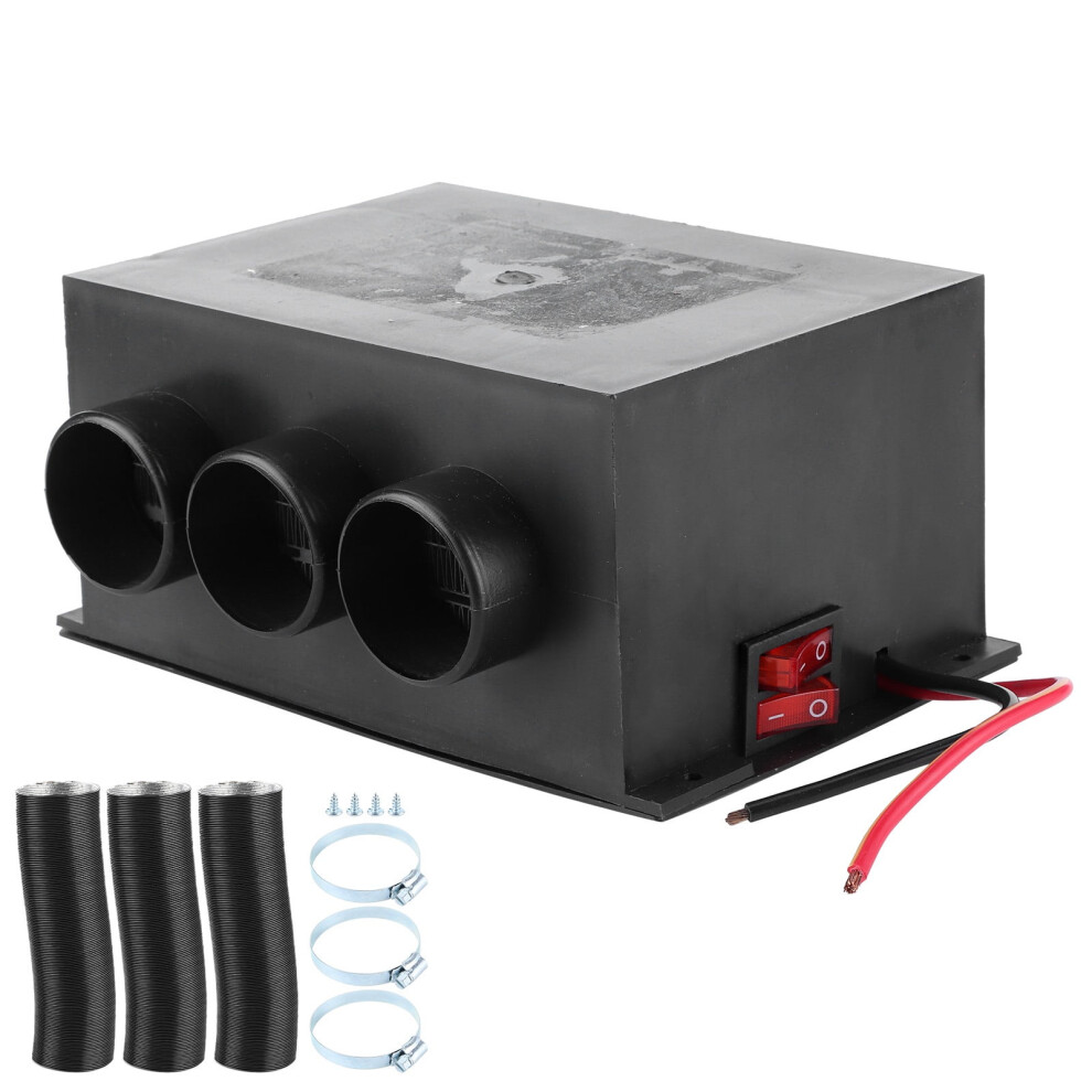 Zerodis Car Heater, 12V 600W Car Heater 3 Hole Portable Winter Heating Warmer Defroster Fog Removing 9110895194300