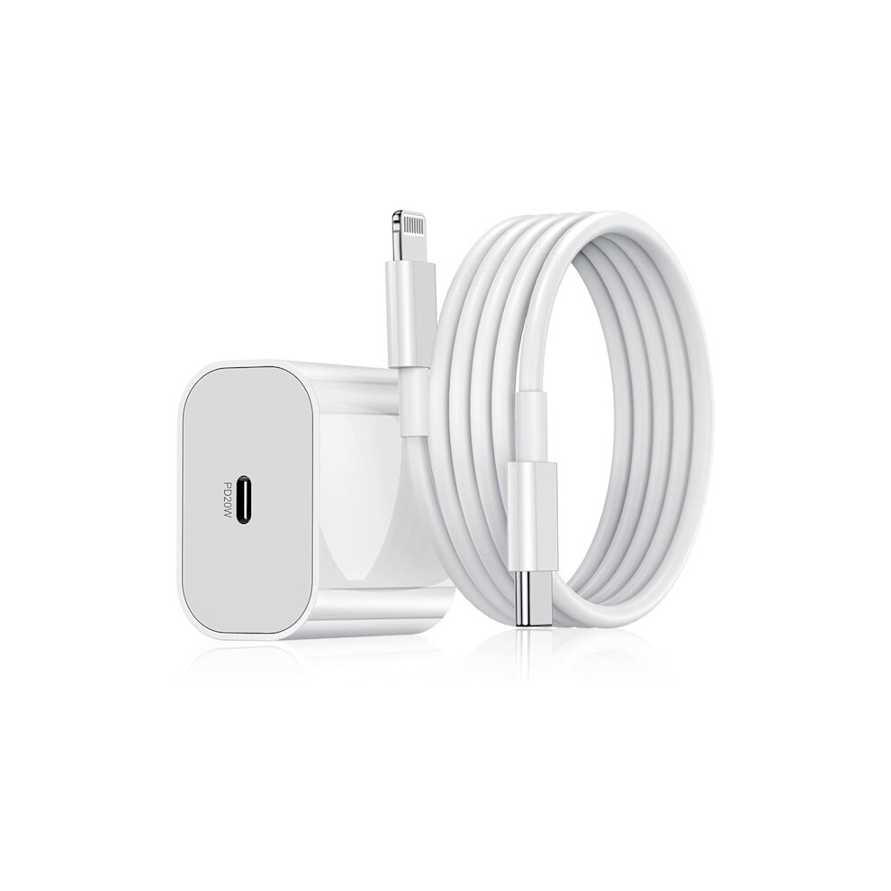 Compatible With Iphone Fast Charger Usb-C 20W - Incl. 2 M + 1M Cables 9110895196342