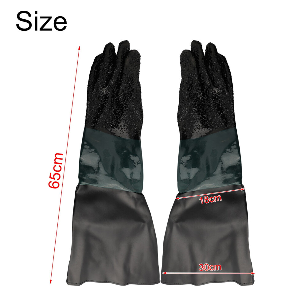 Sandblasting Gloves 25.5X11.8inch Work Gloves For Sandblaster Sand Blast Cabinet 9110895196830