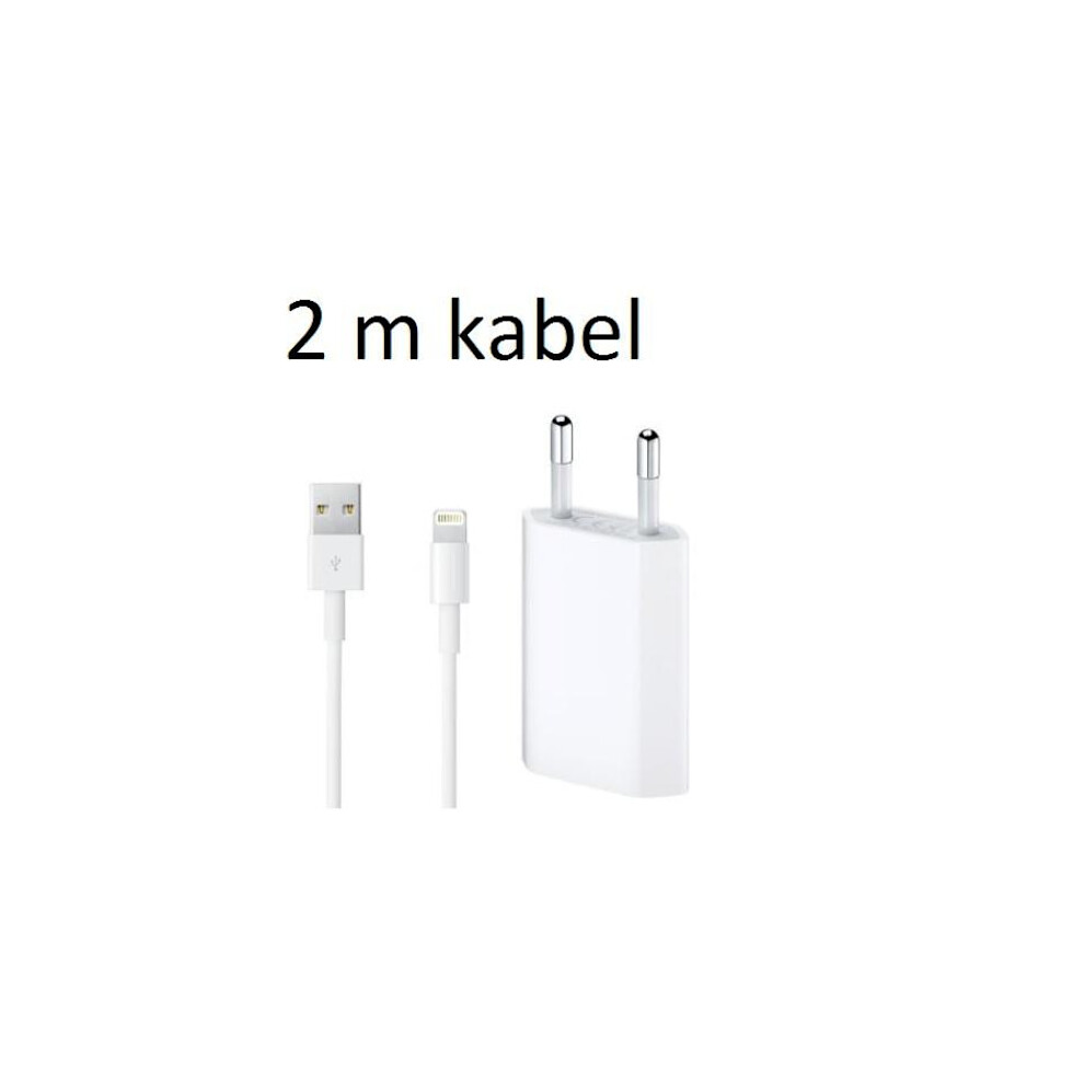 2 Meter Lightning Usb Cable + Wall Charger 9071309690521