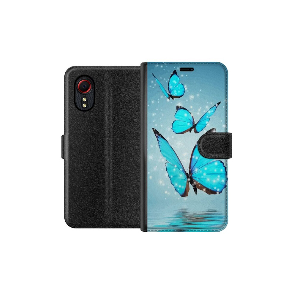Compatible With Samsung Galaxy Xcover 5 Wallet Case Glittering Butterflies 9071309690224