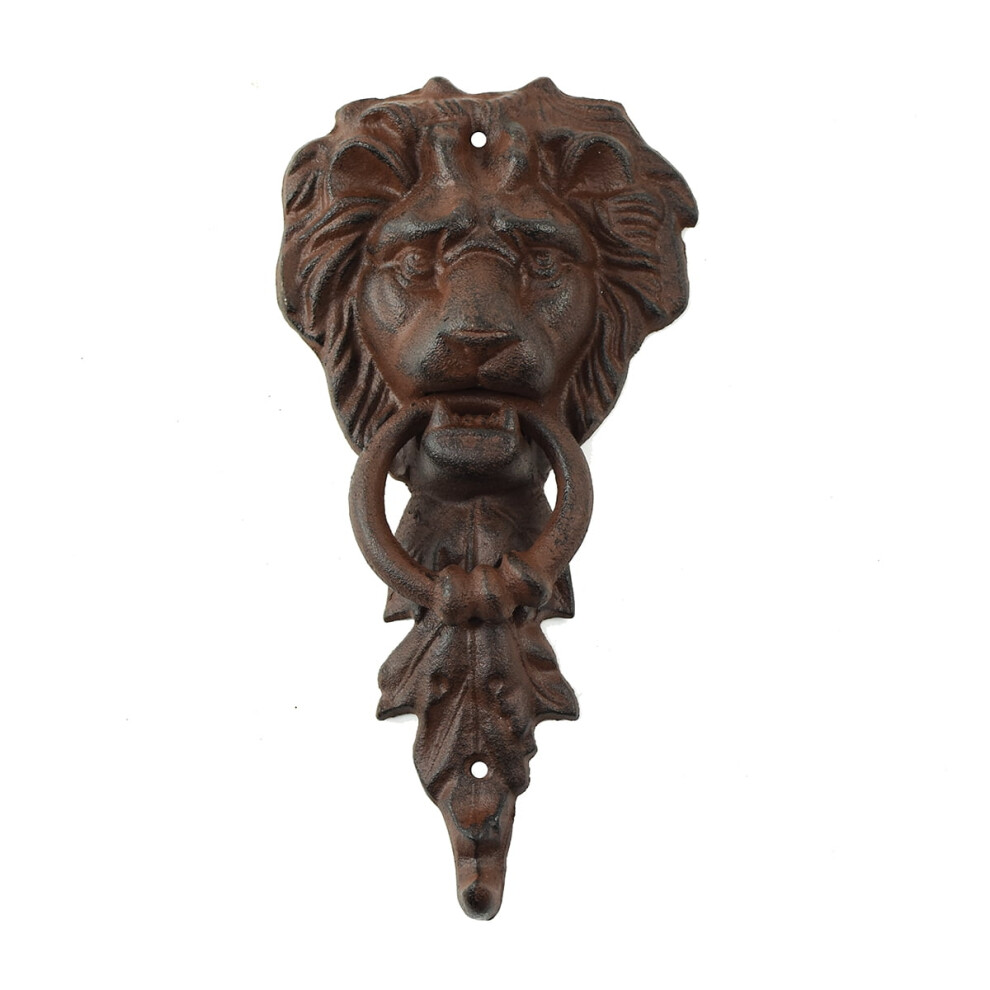 Cast Iron Metal Lion Head Front Door Knocker Vintage Gothic Style Home Decor 9071309690811