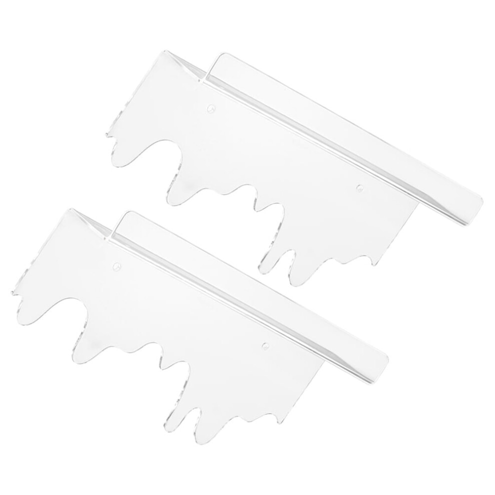 2 Pcs Cosmetic Rack Display Shelf Shelf For Bedroom Christmas Favor Wall Mounted Shelves Floating Shelves 9071309694239