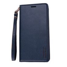 Kompatibel mit Samsung Galaxy A13 4G – Stilvolle HANMAN Brieftaschenhülle in Marineblau
