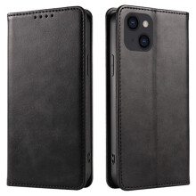 Plånboksfodral för telefon kompatibel med iPhone 15Plus - Svart