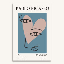 Affiche murale Pablo Picasso 30 x 45 cm, style abstrait, décoration murale minimaliste et moderne du milieu du siècle