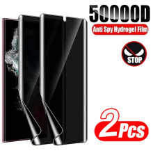2 st. anti-spionage hydrogel skärmskydd kompatibelt med Samsung Galaxy S9S10S20FE S21Plus S22S23S24Ultra Note10 20S8Plus S9Plus sekretessfilm