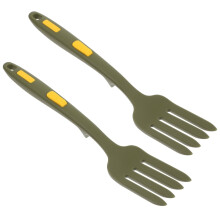 2 Pcs Silicone Fork Noodles Multi-function Food Fork Green Forks Kitchen Gadget Food Fork Salad Fork