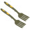 2 Pcs Silicone Fork Noodles Multi-function Food Fork Green Forks Kitchen Gadget Food Fork Salad Fork 1