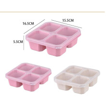 Plateau de service compartimenté (2 pièces) avec couvercle, idéal pour ranger noix et bonbons.