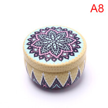 Boîte à thé/bonbons/boîte cadeau en métal à motif floral rétro A8