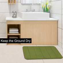 Tapis de bain absorbant en mousse à mémoire de forme REGALWOVEN, vert, 81 cm x 51 cm
