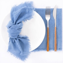 Cterwk4PCS Serviettes de table artisanales en coton et lin, 43 x 43 cm, idéales pour un mariage ou une fête de Noël.