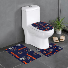 Ensemble de 3 tapis de salle de bain Chi_Bears Team, antidérapants, 80 x 51 cm (31,5 x 20 pouces)