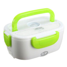 Boîte à lunch WRKEKC chauffante, portable et multifonctionnelle, à brancher sur une prise allume-cigare (verte).