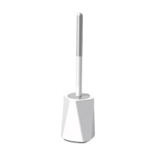 Brosse de toilette Tahtuvzn avec poils résistants, long manche et base lestée, compatible avec les toilettes de salle de bain, cadeau idéal pour
