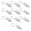 10 Pcs Rustproof Window Curtain Clips with Ring Vintage Hooks Rings 1