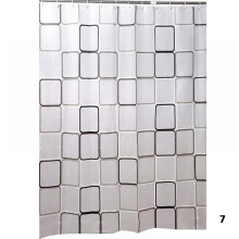 Waterdicht Hadley PEVA douchegordijn, met patroon, 71 x 79 inch.