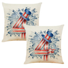 Housse de coussin décorative Xubond Home Decor, taie d'oreiller Fête de l'Indépendance, tissu marron