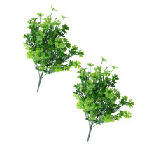 Lot de 2 bouquets de fleurs à quatre feuilles, décoration murale, pot, composition florale, accessoires *2PCS