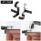 Anjing Adjustable Black Iron Curtain Rod Holders (4 Count) 3
