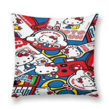 Housse de coussin Hello Kitty en peluche, plusieurs tailles, ultra-confortable, anti-salissures et protectrice